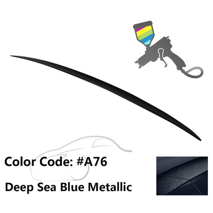 BMW E60 5 Series sedan trunk spoiler by K2 Industries, M3 style, made of durable ABS plastic, enhances sporty appearance.