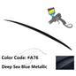 BMW E60 5 Series sedan trunk spoiler by K2 Industries, M3 style, made of durable ABS plastic, enhances sporty appearance.