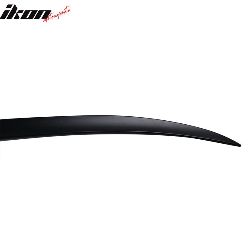 BMW E60 5 Series sedan trunk spoiler by K2 Industries, M3 style, made of ABS plastic, enhances rear aerodynamics and sporty look.