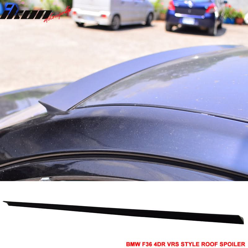 BMW 4 Series F36 VRS Style unpainted roof spoiler by K2 Industries, designed for 2015-2020 2-door models with a sleek aerodynamic look.