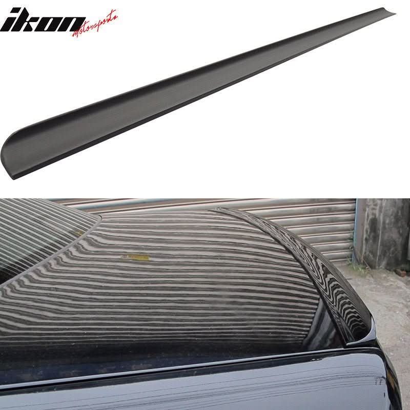 BMW E36 2-door trunk spoiler by K2 Industries, compatible with 1991-1998 models, made from durable polyurethane material.