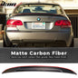 K2 Industries red line trunk spoiler for BMW 3 Series E92 coupe, 2007-2013, with P style design on car trunk.