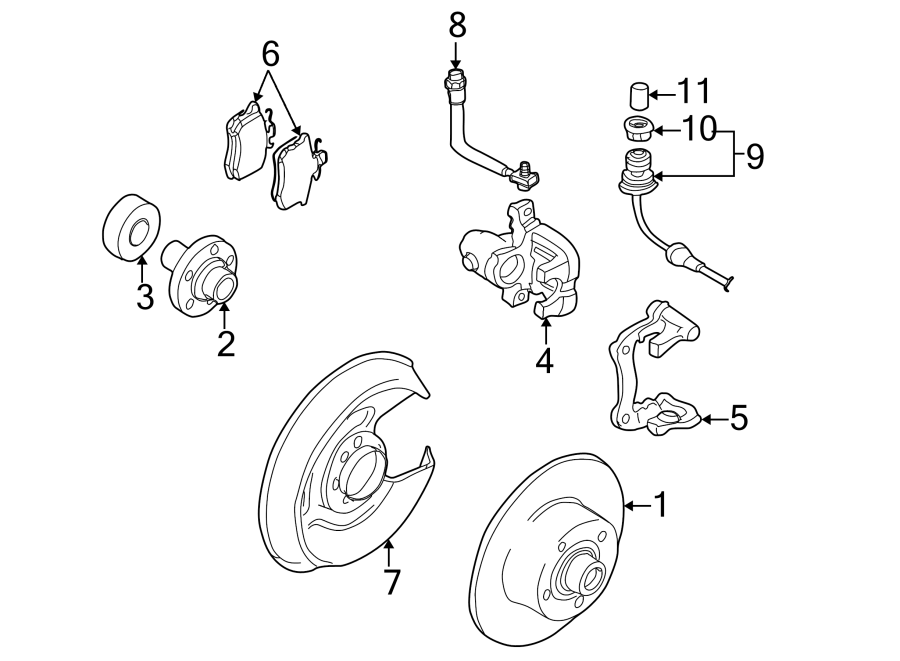 4D0407613E GENUINE OEM AUDI VW BEARING HUB 2000-2015