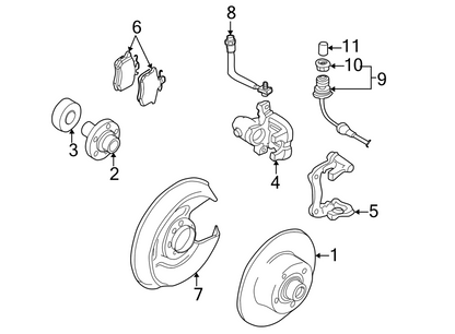 4D0407613E GENUINE OEM AUDI VW BEARING HUB 2000-2015