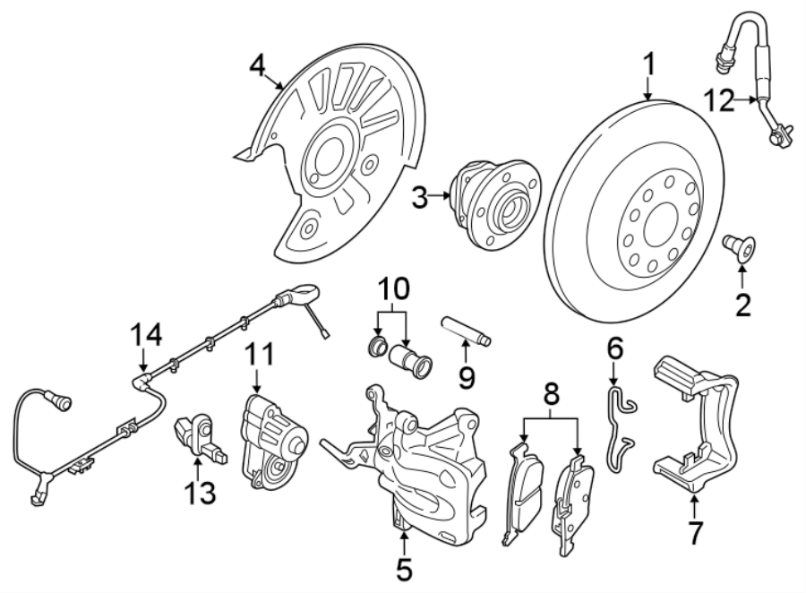 3QF615601A GENUINE OEM BRAKE ROTOR REAR AUDI VW 2018-2027