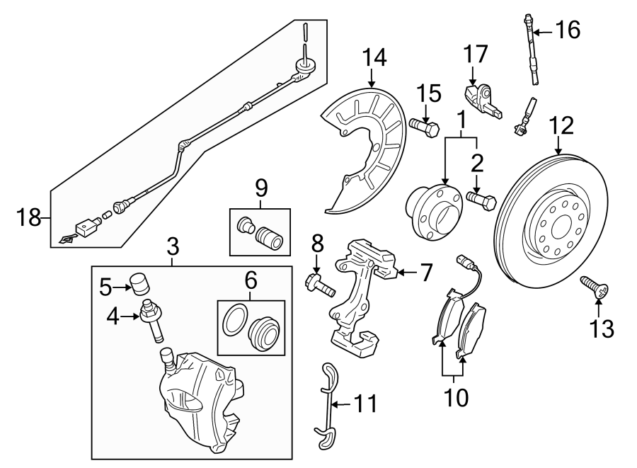 5Q0615301H GENUINE OEM BRAKE ROTOR FRONT AUDI VW 2005-2027