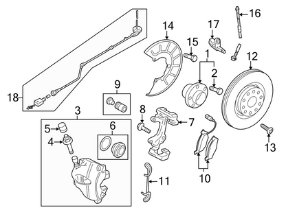 5Q0615301H GENUINE OEM BRAKE ROTOR FRONT AUDI VW 2005-2027