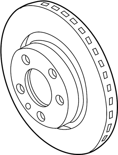 6R0615301D GENUINE OEM BRAKE ROTOR FRONT AUDI VW 1998-2010