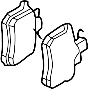 6C0698451A GENUINE OEM BRAKE PADS REAR AUDI VW 2000-2010