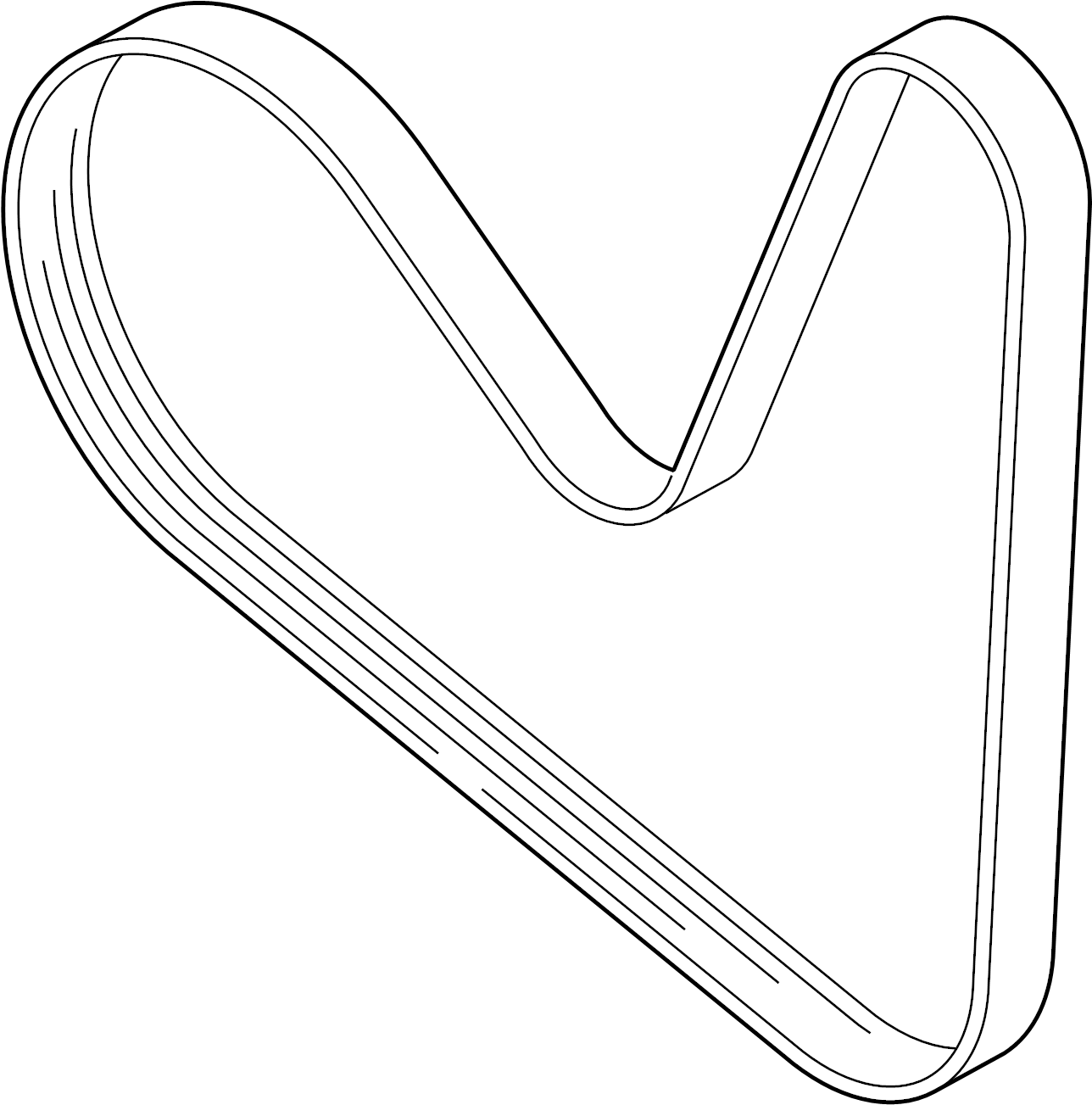 06J260849F GENUINE OEM AUDI VW Drive Belt 2013-2018
