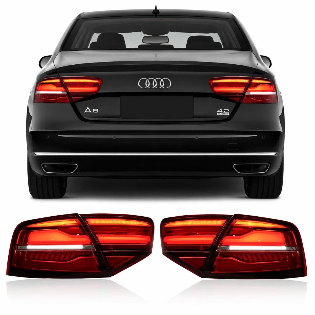 Audi A8 Through-Beam LED Tail Lights Rear Lamp Assembly 2011-2013 - AudiGear.com - Taillights