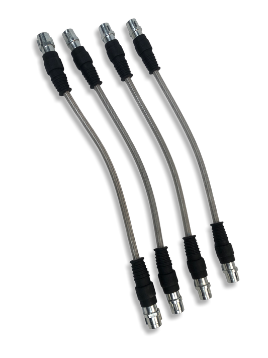 PMB Performance DirectFit Stainless-Steel Brake Lines - Set of 4 - 2005-12 Porsche Boxster/Cayman