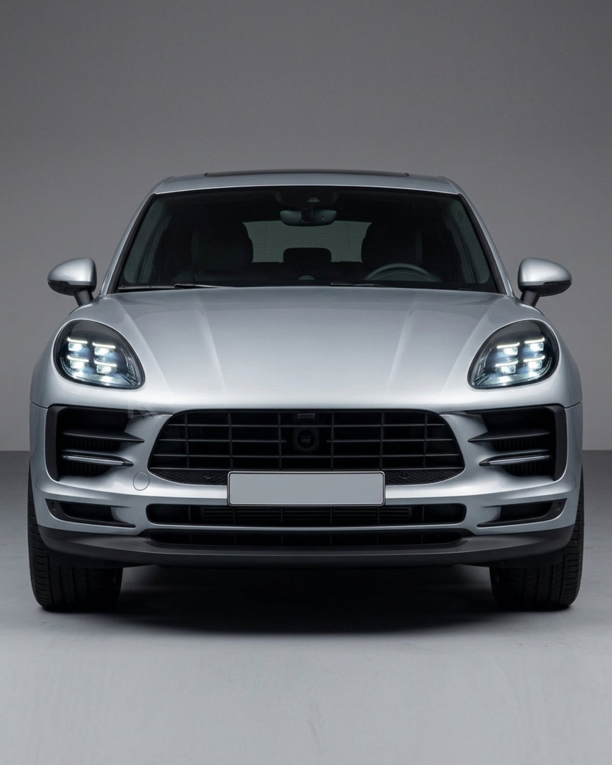 K2 Industries Porsche Macan 95B LED headlight assembly with daytime running lights, 2014-2020, upgrade to 95B.3 style.