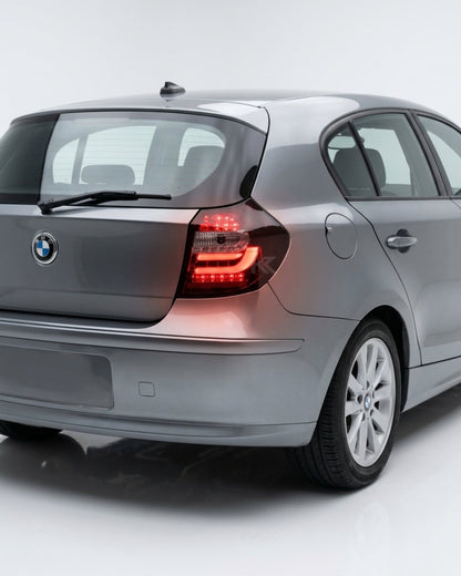 BMW 1 Series E87 E81 120i 130i LED tail lights upgrade by K2 Industries, showing the sleek illuminated tail light assembly.