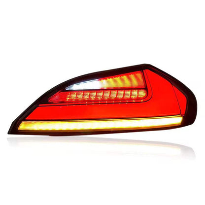 Vekto LED tail lights installed on a BMW Z4 E89 2008-2016, showcasing bright red and clear sections for rear illumination.