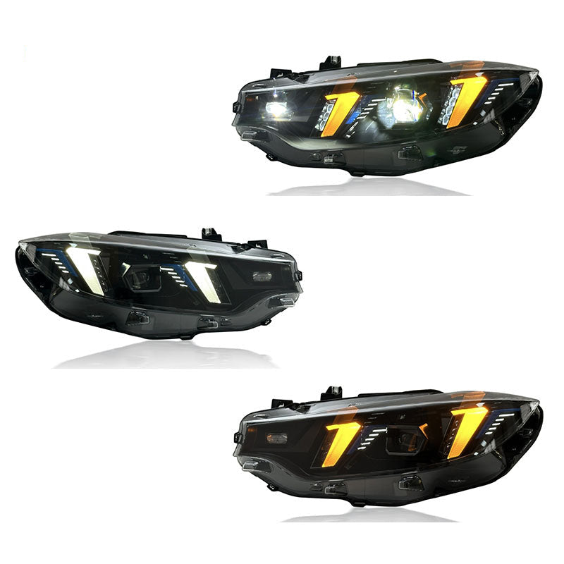 Vekto LED Headlights Assembly for BMW 4 Series F32/F82 with Snake Eye Style upgrade, dual color DRL, plug and play installation