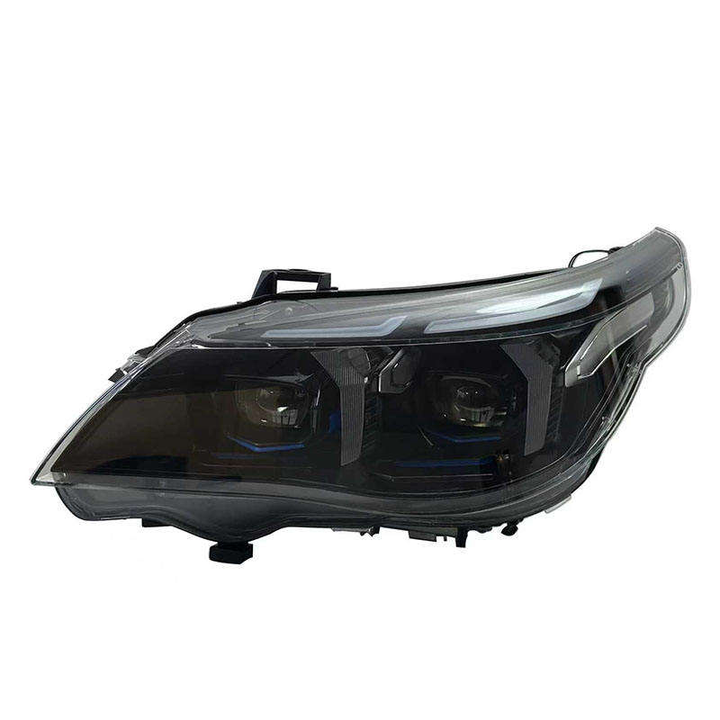 Vekto Snake Eyes dual color LED headlights assembly for BMW 5 Series E60, showcasing the headlight design with dual color LEDs.