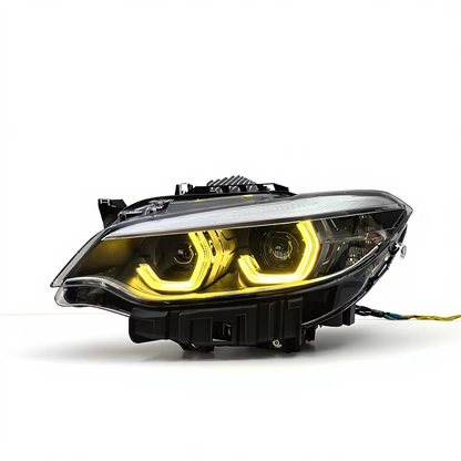 Vekto dual color LED headlights assembly for BMW 2 Series F22 F87, 2014-2019, showing the headlight with dual color LEDs.