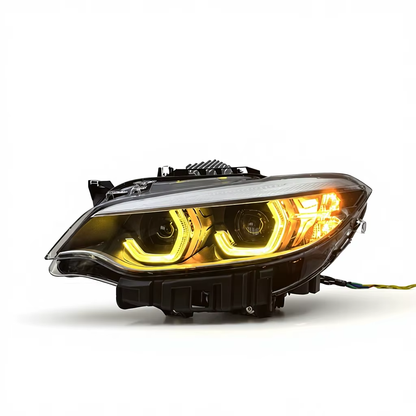 Vekto dual color LED headlights assembly for BMW 2 Series F22 F87, showing the sleek headlight design with LED components.