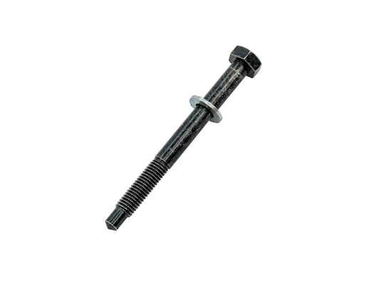 GoWesty alternator pivot bolt for GW HD alternator bracket, showing the metal bolt and mounting hardware on a vehicle part.