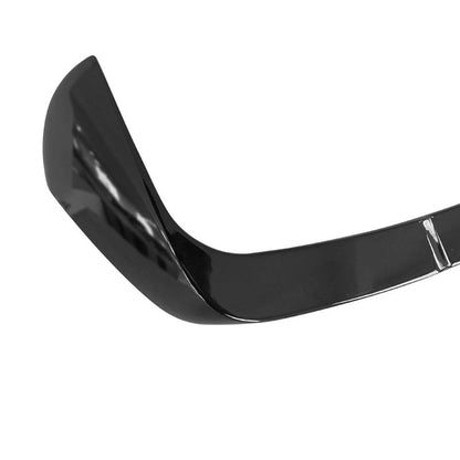 BMW G05 X5 rear roof spoiler lip wing in black ABS, designed by K2 Industries for 2019-2022 model, shown from side angle.