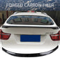 BMW X6 E71 2008-2014 P Style forged carbon rear trunk spoiler wing by K2 Industries, showing sleek aerodynamic design.