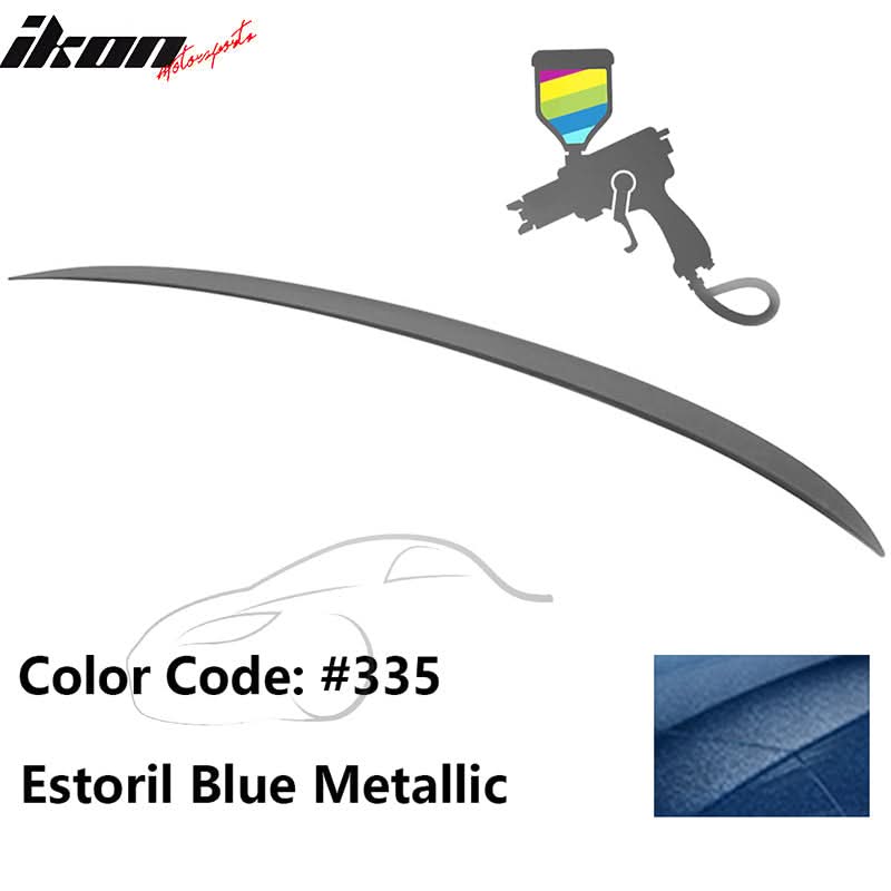 BMW E90 3-Series M3 style painted trunk spoiler wing by K2 Industries for 2006-2011 models, shown on car with sleek design.