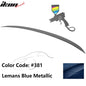 Painted trunk spoiler wing for 2006-2011 BMW E90 3-Series M3 style by K2 Industries, showing sleek aerodynamic design