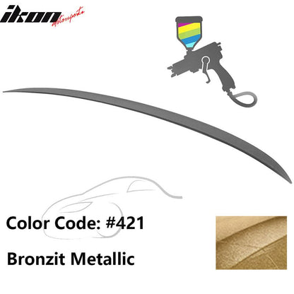 Black painted BMW E90 3-Series M3 style trunk spoiler wing by K2 Industries, designed for 2006-2011 models.