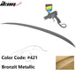 Black painted BMW E90 3-Series M3 style trunk spoiler wing by K2 Industries, designed for 2006-2011 models.