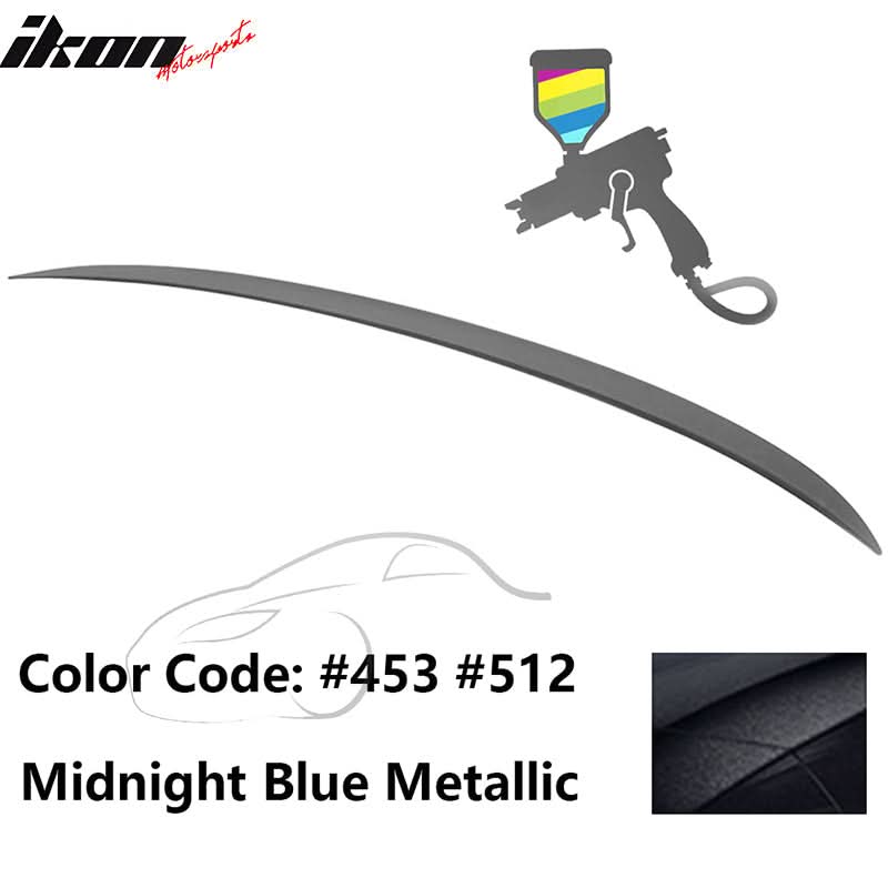 BMW E90 3-Series M3 style painted trunk spoiler wing for 2006-2011 models, by K2 Industries, shown on the vehicle's rear.