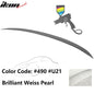 BMW E90 3-Series M3 Style painted trunk spoiler wing for 2006-2011 models, designed by K2 Industries, shown on car trunk.