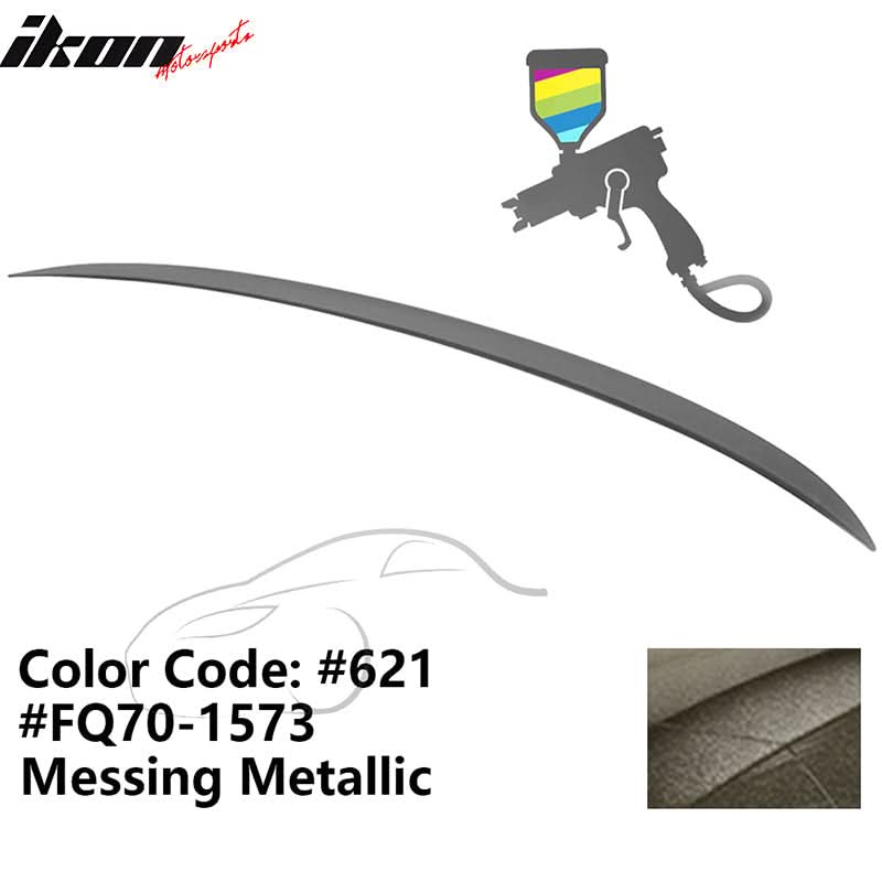 BMW E90 3-Series M3 style painted trunk spoiler wing, compatible with 2006-2011 models, by K2 Industries, shown on vehicle.