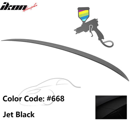 BMW E90 3-Series M3 style painted trunk spoiler wing for 2006-2011 models, by K2 Industries, shown on vehicle.