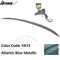 Black painted trunk spoiler wing for BMW E90 3-Series M3 style, designed for 2006-2011 models by K2 Industries.
