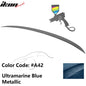 Black painted trunk spoiler wing for BMW E90 3-Series M3 style, designed by K2 Industries, fits 2006-2011 models.
