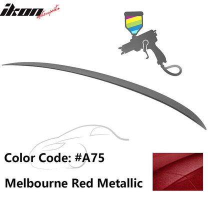 Black painted BMW E90 3-Series M3 style trunk spoiler wing by K2 Industries, designed for 2006-2011 models.