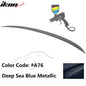 BMW E90 3-Series M3 Style painted trunk spoiler wing for 2006-2011 models, designed by K2 Industries, with a sleek aerodynamic look.