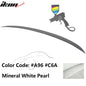 Black painted trunk spoiler wing for BMW E90 3-Series M3 style, designed for 2006-2011 models by K2 Industries.