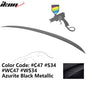 BMW E90 3-Series M3 style painted trunk spoiler wing for 2006-2011 models, by K2 Industries, shown on car trunk.