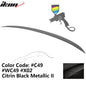 BMW E90 3-Series M3 style painted trunk spoiler wing for 2006-2011 models, by K2 Industries, shown on vehicle trunk lid.