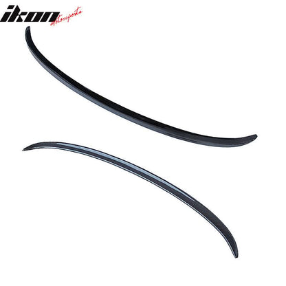 BMW E90 3-Series M3 style painted trunk spoiler wing by K2 Industries for 2006-2011 models, shown on car with side view.