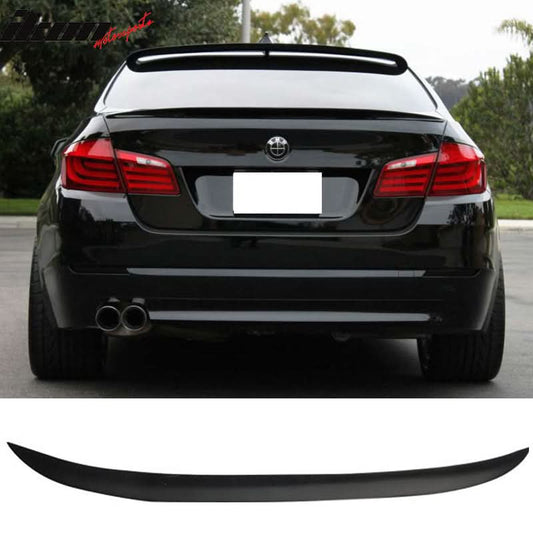 BMW F10 5 Series 2011-2017 rear trunk lid spoiler wing lip in PU, OE style, designed for spoiler and wing modifications.