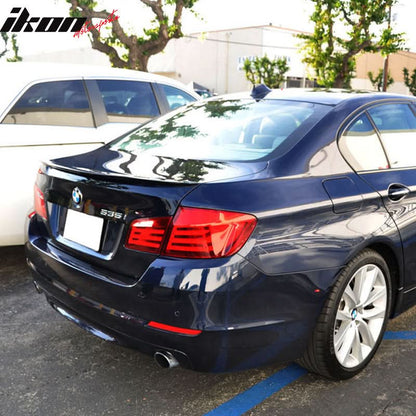 BMW F10 5 Series rear trunk lid spoiler wing lip in PU from K2 Industries, OE style, for model years 2011-2017.