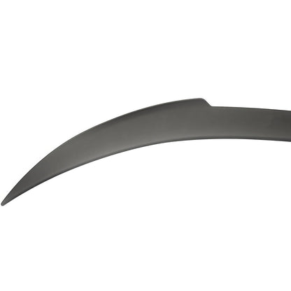 Matte black rear spoiler wing for BMW F12 6 Series Convertible, ABS spoiler from K2 Industries, designed for 2012-2018 models.
