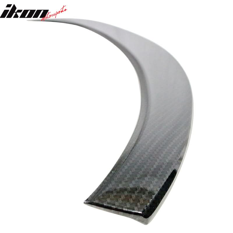 BMW F26 X4 trunk spoiler with carbon fiber print, designed for 2015-2018 models, by K2 Industries, featuring a sleek aerodynamic style.