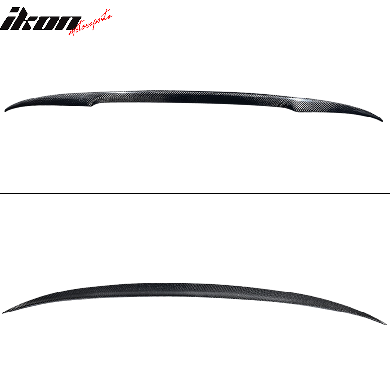 BMW 4 Series F83 trunk spoiler in matte carbon fiber by K2 Industries, performance style wing for 2014-2017 BMW 4 Series F83.