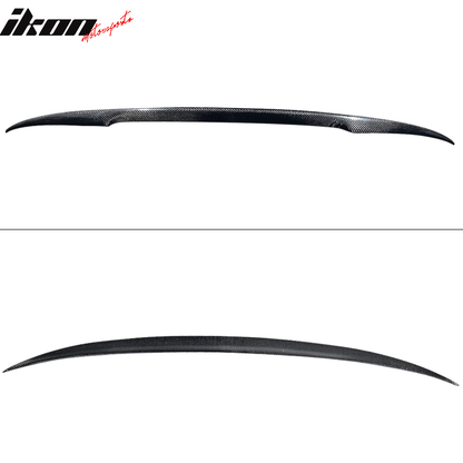 BMW 4 Series F83 trunk spoiler in matte carbon fiber by K2 Industries, performance style wing for 2014-2017 BMW 4 Series F83.