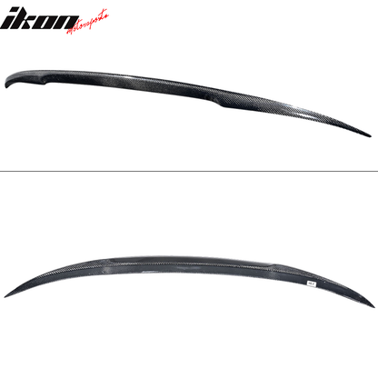 BMW 4 Series F83 2014-2017 matte carbon fiber trunk spoiler by K2 Industries, designed for performance style upgrades.