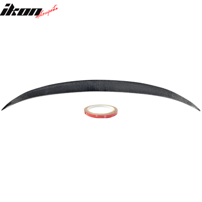 BMW 4 Series F83 trunk spoiler in matte carbon fiber, designed for 2014-2017 models, by K2 Industries.